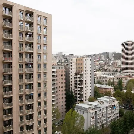 Gg Home - New, Cozy 2 Bedroom Apartment On 16Th Floor Tbilisi Exterior photo